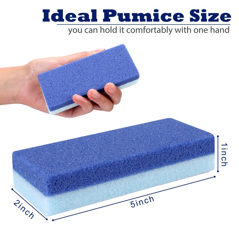 EWAGOA 6 Pack Foot Pumice Stone for Feet Callus Remover, EWAGOA Pedicure Tools for Feet, Foot Exfoliator and Foot Scrubber Dead Skin Remover Cracked Heel Repair (6-Blue) - Image 2